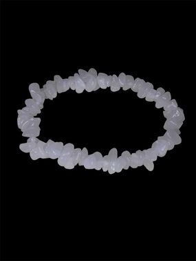 White Moonstone Chip Stretch Bracelet